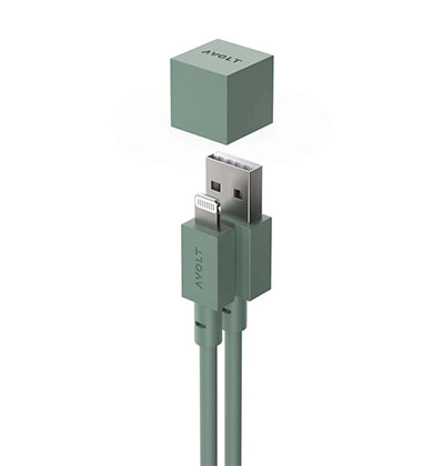 아볼트 케이블 원 오크 그린 AVOLT Cable 1 Oak Green 애플 라이트닝 케이블 USB A 타입 1.8m
